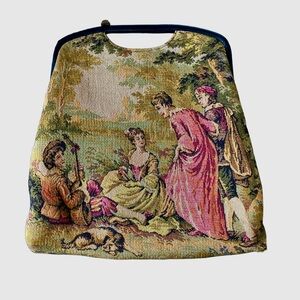 Julius Resnick JR Florida Large Tapestry Handbag 1950's Vintage